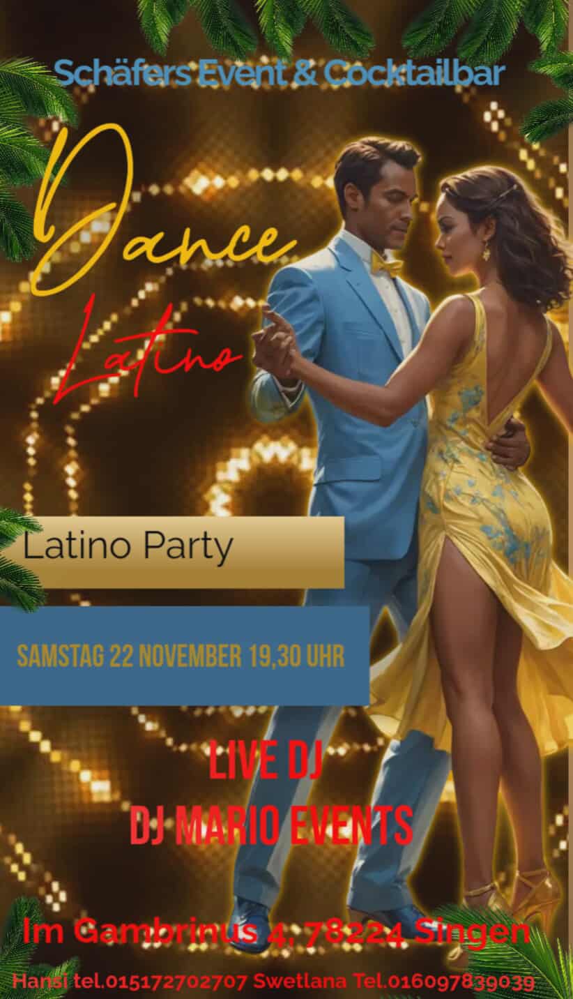 Dance Latino – Schäfers Cocktailbar Singen