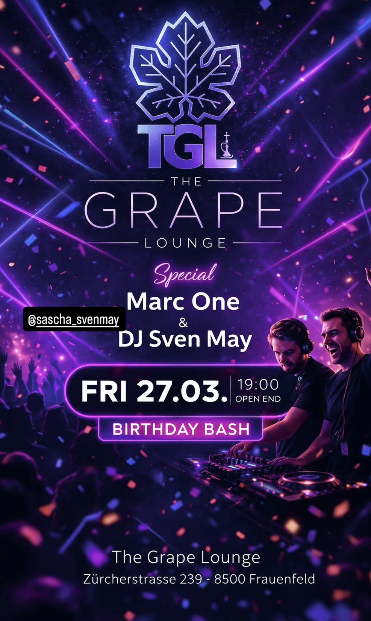 BIRTHDAY BASH – The Grape Lounge Frauenfeld