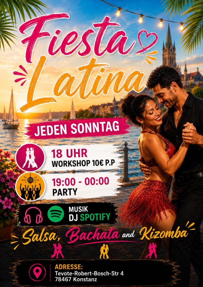 Flyer: Fiesta Latina – TEVOTE Konstanz
