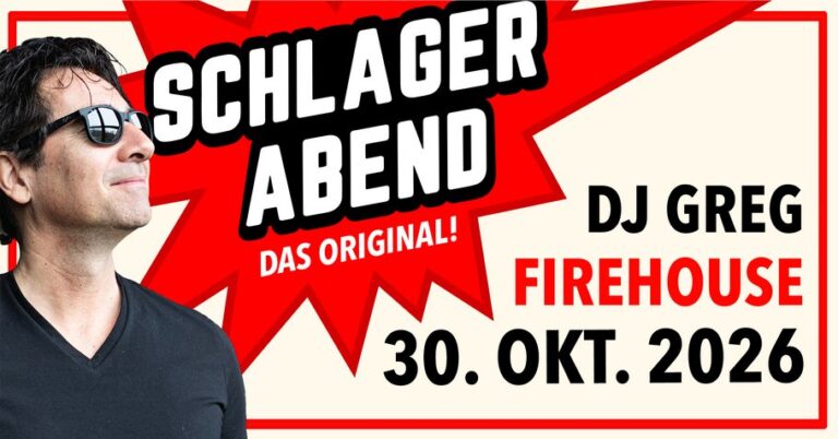Flyer: Schlagerabend – Firehouse Weinfelden