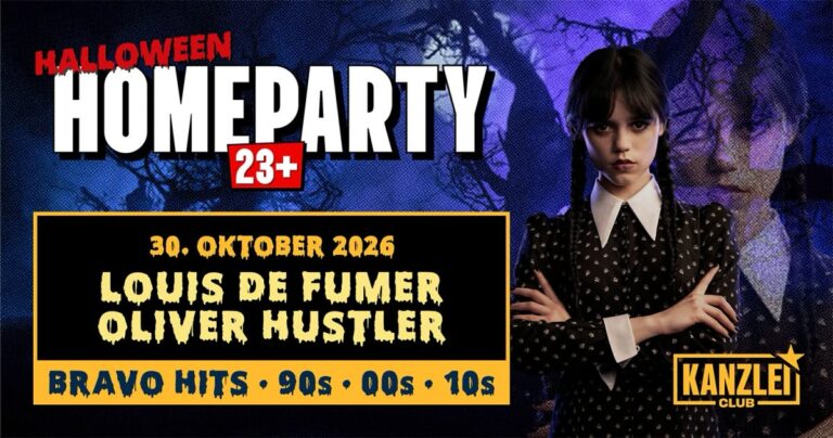 Flyer: HALLOWEEN HOMEPARTY – Kanzlei Club Zürich