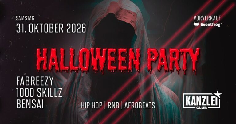 Flyer: HALLOWEEN PARTY – Kanzlei Club Zürich