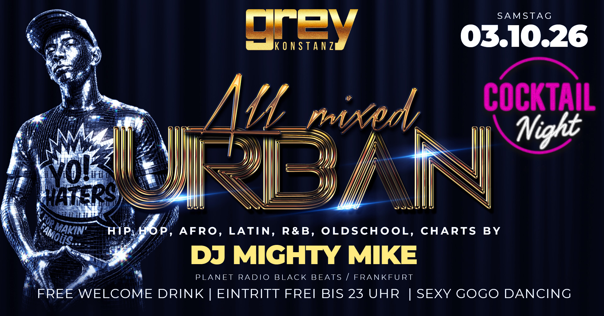 ALL MIXED URBAN UND COCKTAIL NIGHT - Grey Konstanz