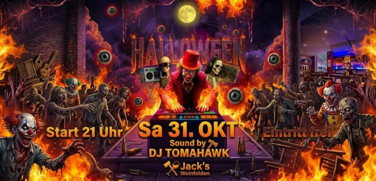 Flyer: Halloween – Jack’s Duffys Weinfelden