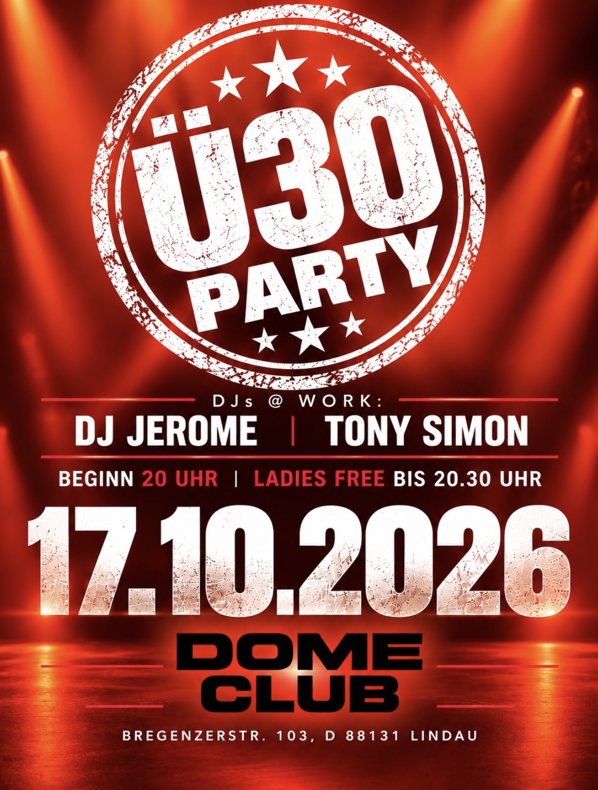 Ü30 PARTY - Dome Club Lindau
