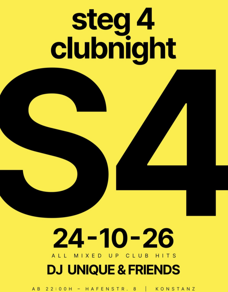 Flyer: S4 CLUBNIGHT – Steg4 Konstanz