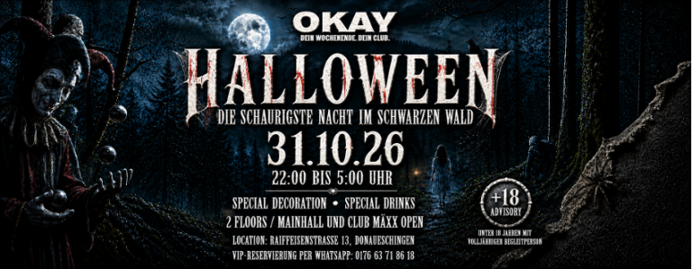 Flyer: HALLOWEEN – Okay Donaueschingen