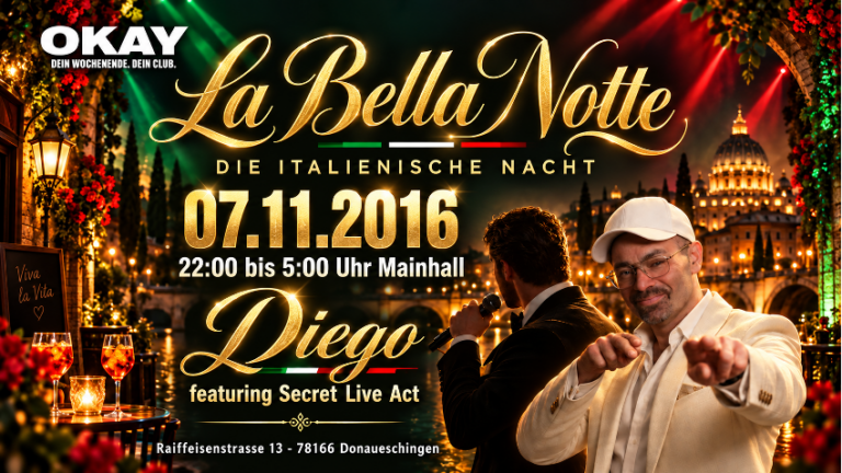 Flyer: LA BELLA NOTTE – Okay Donaueschingen