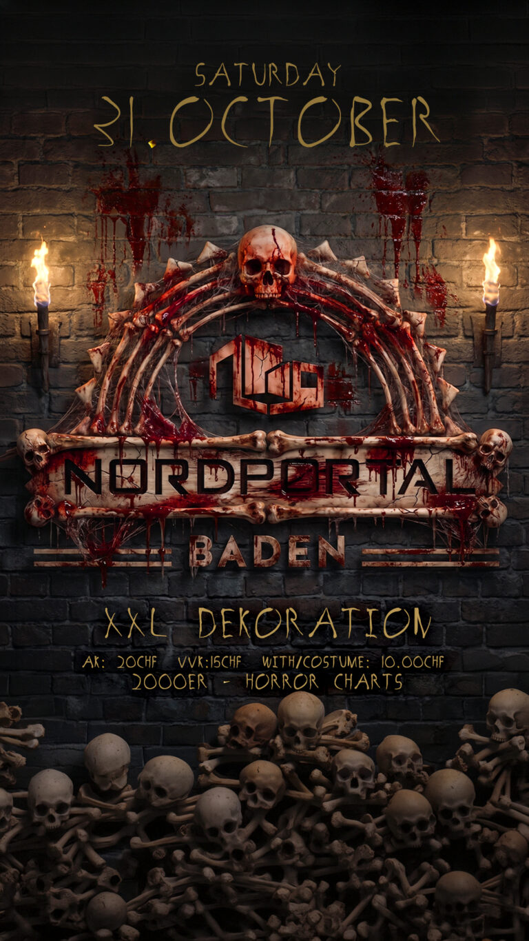 Flyer: 2000er HALLOWEEN PARTY – Nordportal Baden