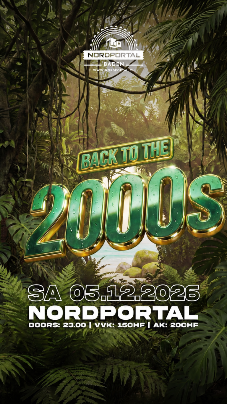 Flyer: BACK TO THE 2000s – Nordportal Baden