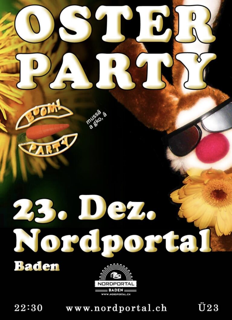Flyer: OSTER PARTY – Nordportal Baden